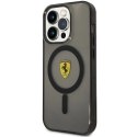 Etui Ferrari Translucent MagSafe na iPhone 14 Pro - czarne