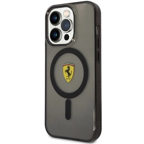 Etui Ferrari Translucent MagSafe na iPhone 14 Pro - czarne