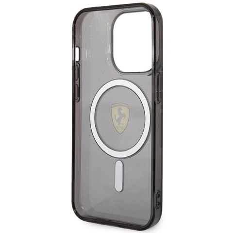Etui Ferrari Translucent MagSafe na iPhone 14 Pro - czarne