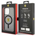 Etui Ferrari Translucent MagSafe na iPhone 14 Pro - czarne