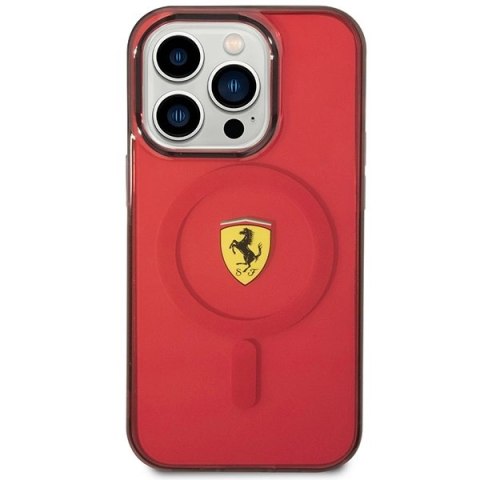 Etui Ferrari Translucent MagSafe na iPhone 14 Pro - czerwone