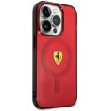 Etui Ferrari Translucent MagSafe na iPhone 14 Pro - czerwone