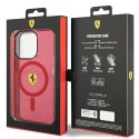 Etui Ferrari Translucent MagSafe na iPhone 14 Pro - czerwone