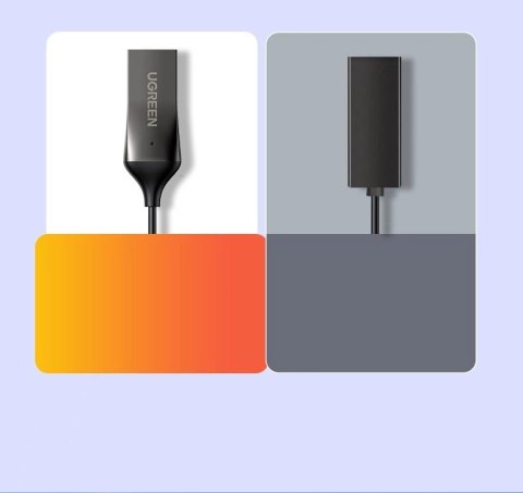 Ugreen odbiornik dźwięku Bluetooth 5.3 kabel USB adapter audio AUX jack czarny (70601 CM309)