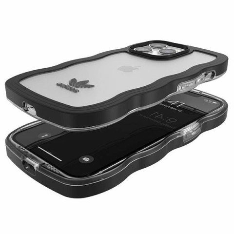 Etui Adidas OR Wavy Case na iPhone 13 Pro / iPhone 13 - czarno-przezroczyste