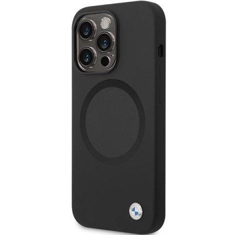Etui BMW Signature Liquid Silicone MagSafe na iPhone 14 Pro Max - czarne