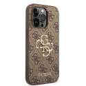 Etui Guess 4G Big Metal Logo do iPhone 15 Pro Max - brązowe