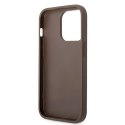 Etui Guess 4G Big Metal Logo do iPhone 15 Pro Max - brązowe