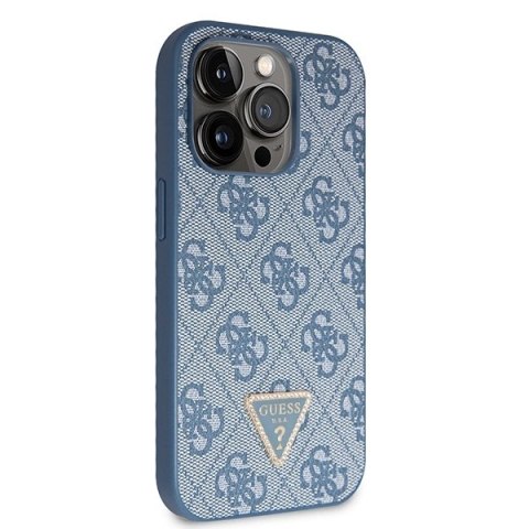 Etui Guess Crossbody 4G Metal Logo do iPhone 14 Pro - niebieskie