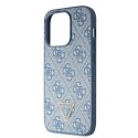 Etui Guess Crossbody 4G Metal Logo do iPhone 14 Pro - niebieskie