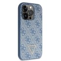 Etui Guess Crossbody 4G Metal Logo do iPhone 15 Pro - niebieskie