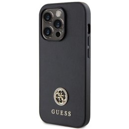 Etui Guess Strass Metal Logo do iPhone 15 Pro - czarne