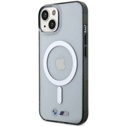 Etui BMW Silver Ring MagSafe do iPhone 15 - przezroczyste