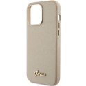 Etui Guess Glitter Glossy Script do iPhone 15 Pro Max - złote