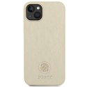Etui Guess Leather 4G Metal Logo Strass do iPhone 15 - złote