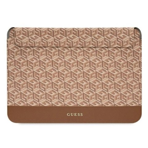 Pokrowiec Guess GCube Stripes na laptopa 16'' - brązowy
