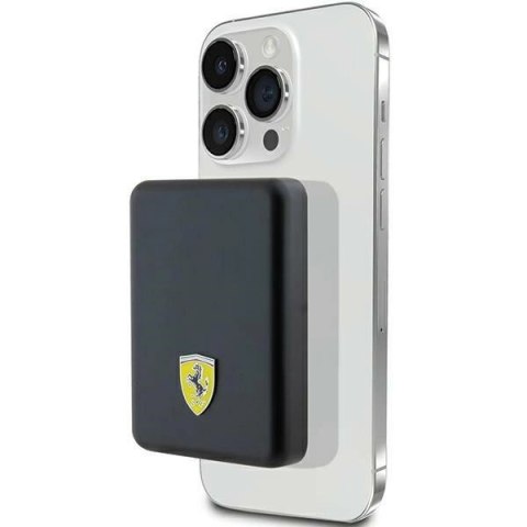 Powerbank Ferrari Metal Logo MagSafe 15W 5000mAh - czarny
