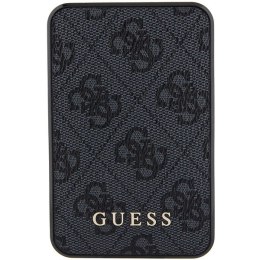 Powerbank Guess 4G Leather Metal Logo 15W 5000mAh - czarny