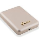 Powerbank indukcyjny Guess MagSafe Metal Script Logo 15W 5000mAh - złoty