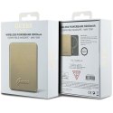 Powerbank indukcyjny Guess MagSafe Metal Script Logo 15W 5000mAh - złoty