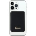 Powerbank indukcyjny Guess MagSafe Metal Script Logo 5W 3000mAh - czarny