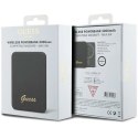 Powerbank indukcyjny Guess MagSafe Metal Script Logo 5W 3000mAh - czarny