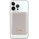 Powerbank indukcyjny Guess MagSafe Metal Script Logo 5W 3000mAh - złoty