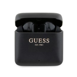Słuchawki Bluetooth Guess Printed Logo TWS + stacja dokująca - czarne
