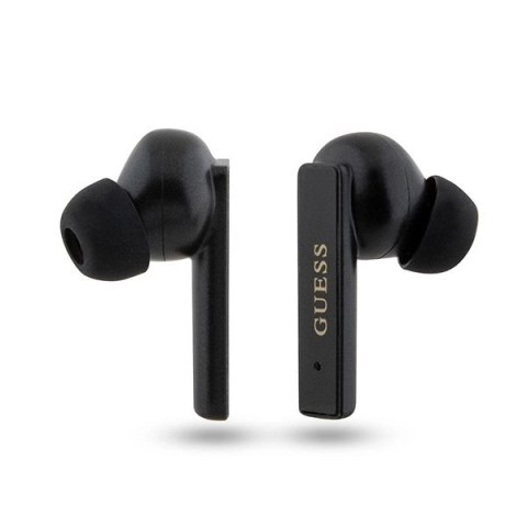 Słuchawki Bluetooth Guess Printed Logo TWS + stacja dokująca - czarne