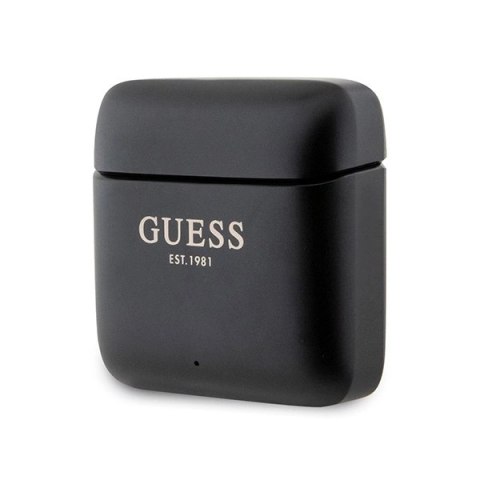 Słuchawki Bluetooth Guess Printed Logo TWS + stacja dokująca - czarne