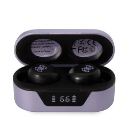 Słuchawki Bluetooth Guess TWS + stacja dokująca - fioletowe