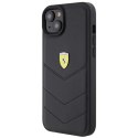 Etui Ferrari Quilted Metal Logo do iPhone 15 Plus - czarne