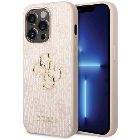 Etui Guess 4G Big Metal Logo do iPhone 15 Pro Max - różowe