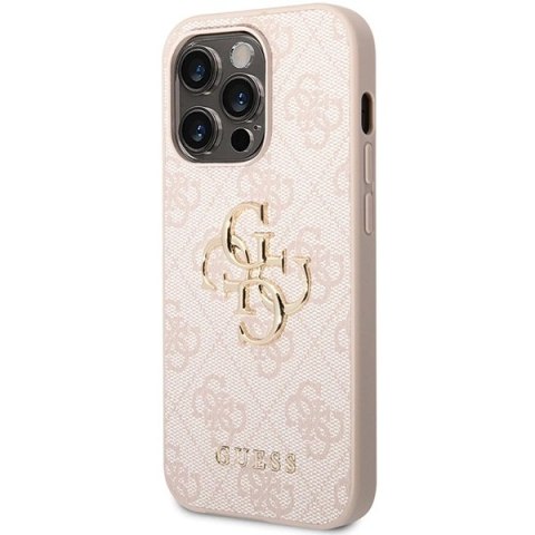 Etui Guess 4G Big Metal Logo do iPhone 15 Pro Max - różowe