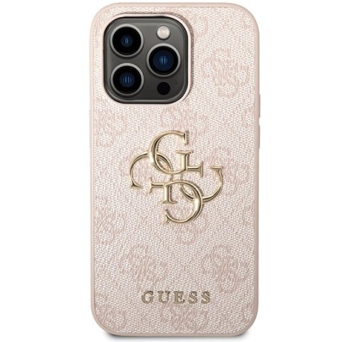 Etui Guess 4G Big Metal Logo do iPhone 15 Pro Max - różowe