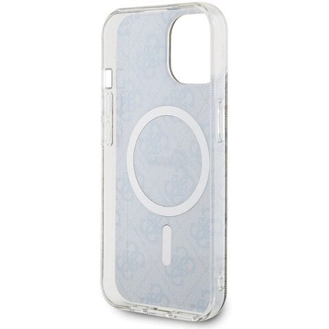Etui Guess IML 4G MagSafe na iPhone 15 - brązowe