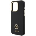 Etui Guess Silicone Logo Strass 4G do iPhone 15 Pro Max - czarne