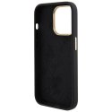 Etui Guess Silicone Logo Strass 4G do iPhone 15 Pro Max - czarne
