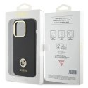 Etui Guess Silicone Logo Strass 4G do iPhone 15 Pro Max - czarne