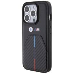 Etui BMW Stamped Tricolor Stripe na iPhone 15 Pro - czarne