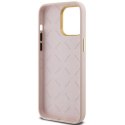 Etui Guess Silicone Script Metal Logo & Frame na iPhone 15 Pro Max - różowe
