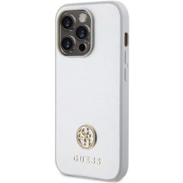Etui Guess Strass Metal Logo na iPhone 15 Pro - srebrne