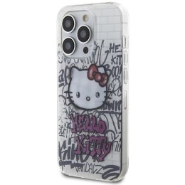 Etui Hello Kitty IML Kitty On Bricks Graffiti na iPhone 13 Pro Max - białe