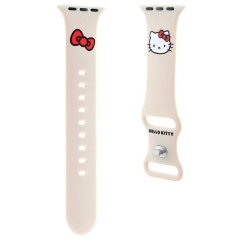 Pasek Hello Kitty Silicone Kitty Head na Apple Watch 38/40/41mm - beżowy