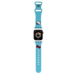 Pasek Hello Kitty Silicone Kitty Head na Apple Watch 38/40/41mm - niebieski