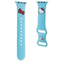Pasek Hello Kitty Silicone Kitty Head na Apple Watch 38/40/41mm - niebieski