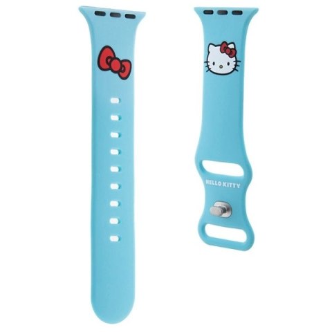 Pasek Hello Kitty Silicone Kitty Head na Apple Watch 38/40/41mm - niebieski