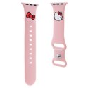 Pasek Hello Kitty Silicone Kitty Head na Apple Watch 38/40/41mm - różowy