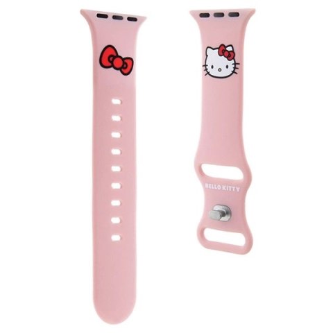 Pasek Hello Kitty Silicone Kitty Head na Apple Watch 38/40/41mm - różowy