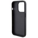 Etui Ferrari Perforated Waves Metal Logo na iPhone 15 Pro - czarne